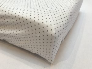 SheetWorld Fitted Sheet (Fits BabyBjorn Travel Crib Light) – Grey Pindot Jersey Knit