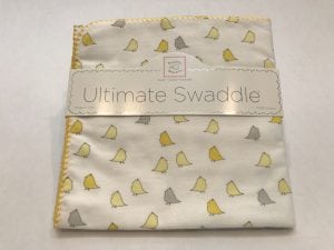 SwaddleDesigns Ultimate Swaddle Blanket, Made in USA Premium Cotton Flannel, Yellow Jewel Tone Little Chickies